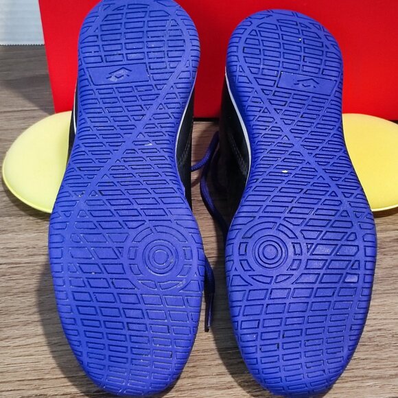Lotto Swift Speed indoor soccer / sport shoes black with blue sole unisex size 4 - Picture 7 of 10